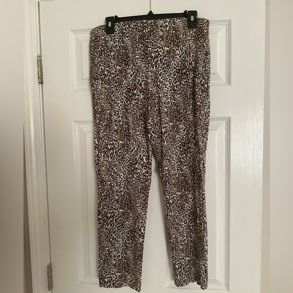 Chicos animal print pants with built in tummy control